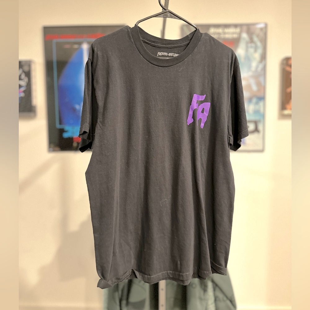 F.A. Purple logo tee - L